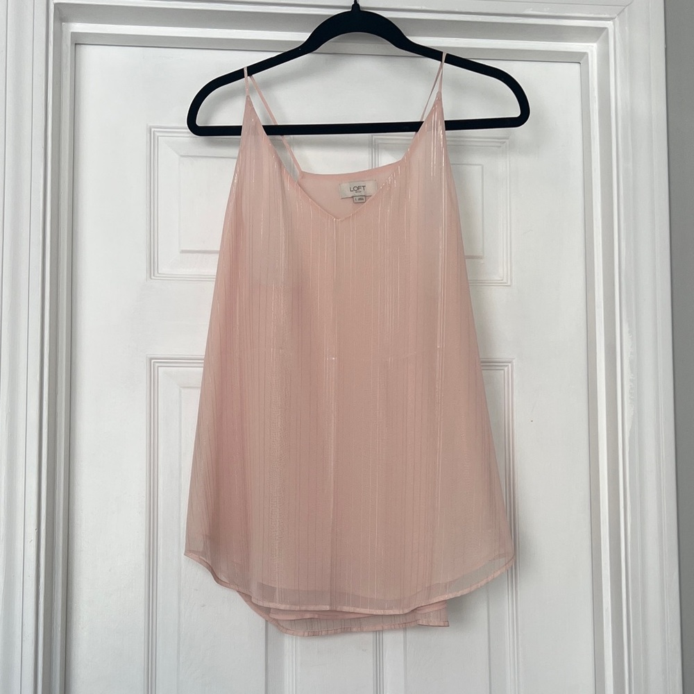 LOFT Women's Light Pink Tank Top